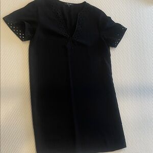 Madewell Black Eyelet Mini Dress